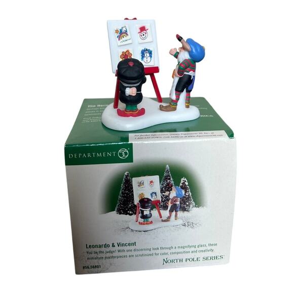 Department 56 North Pole Series Leonardo & Vincent Decoration - Picture 1 of 7